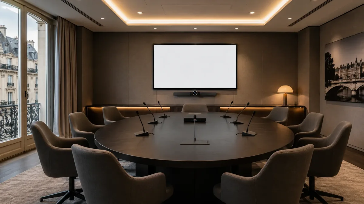 Salle de réunion équipée vidéoprojecteur Paris